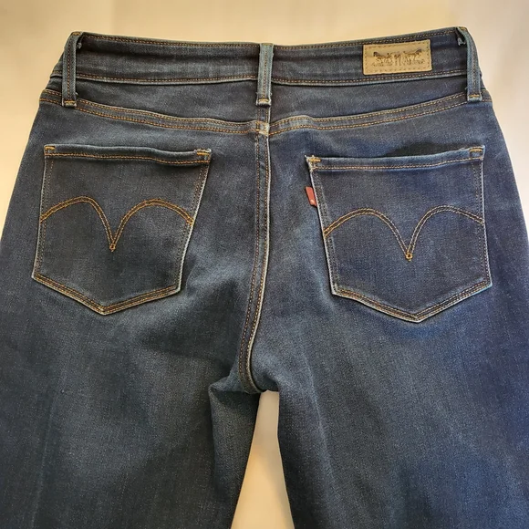 Levis Mid Rise Skinny Jean Dark Wash Stetch Denim Size 4 - Picture 12 of 12